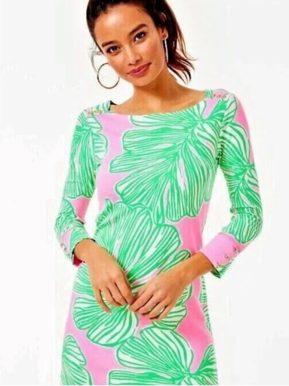 Lilly Pulitzer UPF 50+ Sophie Dress Small Mandevilla Baby Who Let the Fronds Out